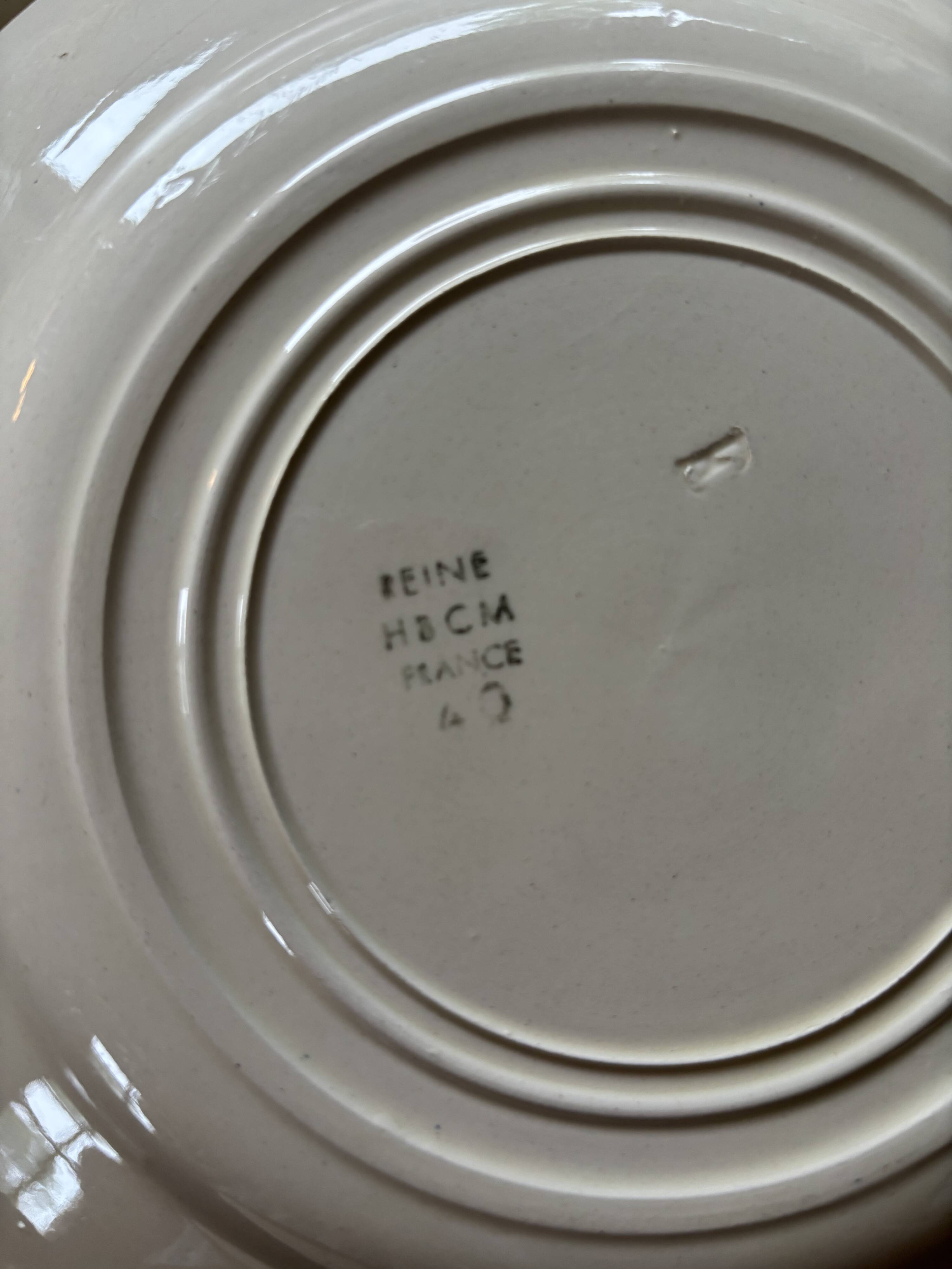 HBCM Terre de fer 1930 dinner plates