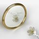 Vintage round brass mirror, 32 cm