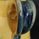 Vintage earthenware pitcher with a glossy finish, signature to be identified, 20th-century ceramics.