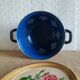 Vintage blue enamelled strainer