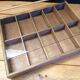 Wooden and glass wall window - 10 lockers - 80s