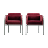 Pair of velvet armchairs 1960
