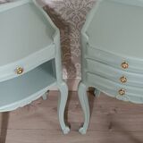 Louis XV style chest of drawers and bedside tables.