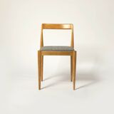 Set of 4 fully restored dining chairs produced by Drevotvar, Czechoslovakia, 1960s Kvadrat Fabric