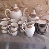 Complete coffee service in Limoges porcelain