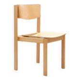 Chaise empilable en bois courbé années 70 teinte hêtre