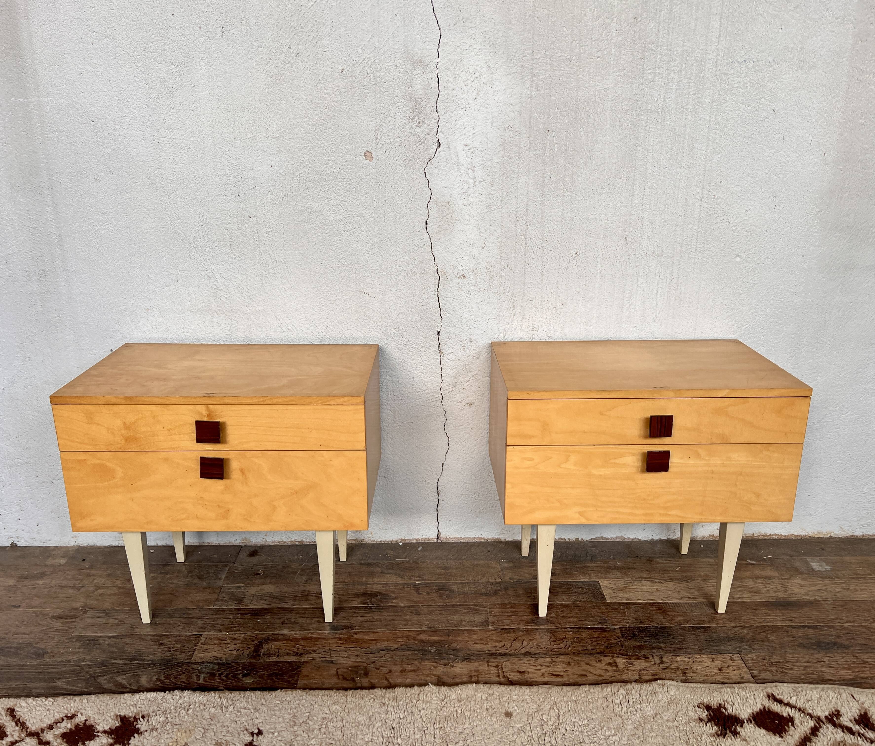 Pair of vintage bedside tables