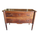 LOUIS XVI COMMODE WITH 2 DRAWERS IN SOLID WALNUT FROM THE 19TH CENTURY