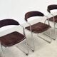 Chaises de salle à manger chromées italiennes