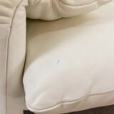 Maralunga 2-seater sofa in white leather by Vico Magistretti for Cassina