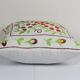 Vintage embroidered cushion cover 41x41 cm