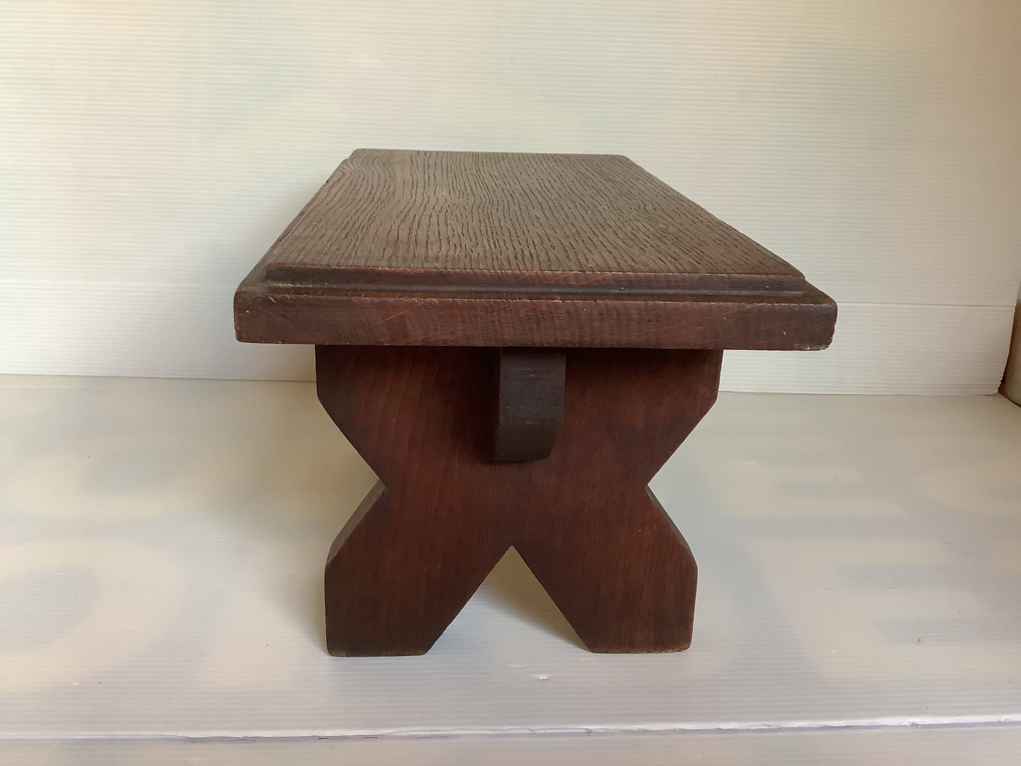 Small wooden stool bench step