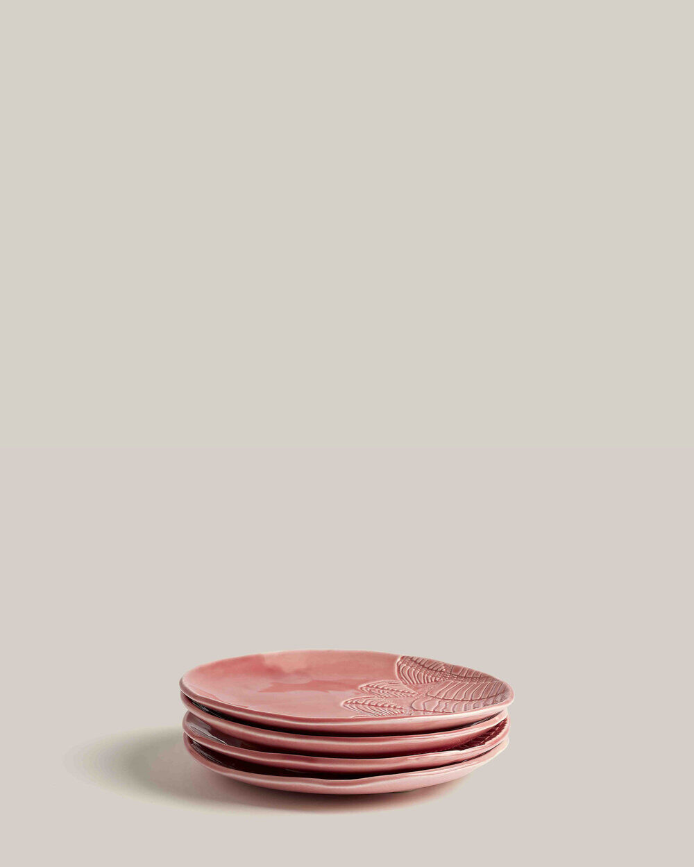 Lot de 4 assiettes blanca rosa s