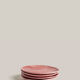 Lot de 4 assiettes blanca rosa s