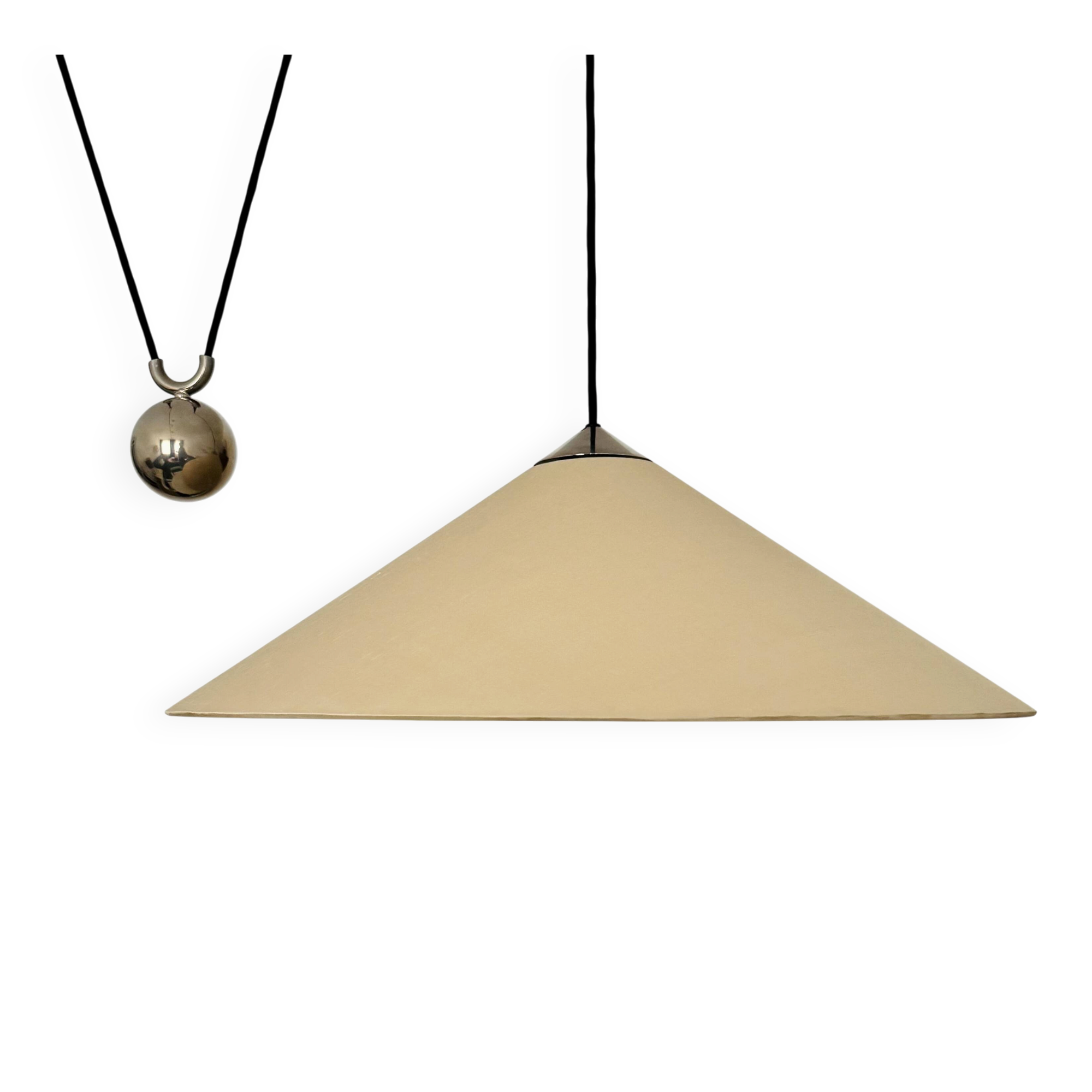 Large Adjustable Pendant Lamp with Counterweight by Florian Schulz