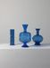 Vintage mid-century trio of handcrafted glass vases from Lauscha, Thuringia.