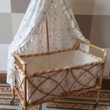 Rattan doll cradle bed