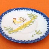 Charolles earthenware eared bowl / saucer rooster model