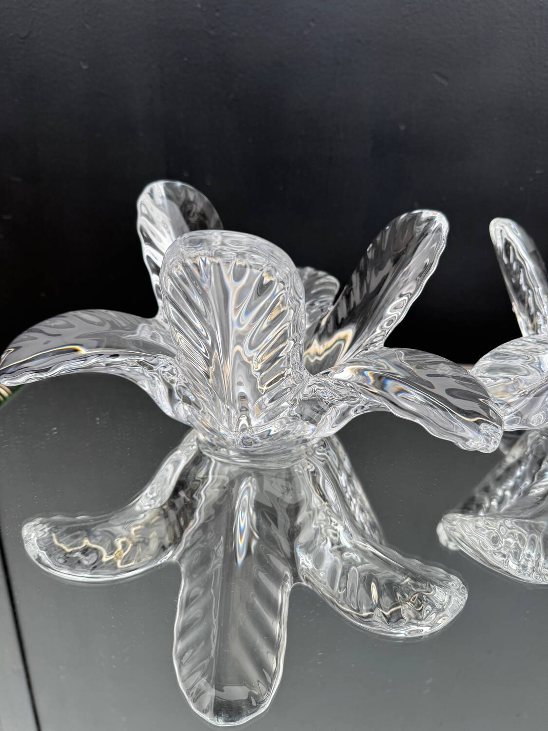 Crystal palm tree catchall, 1970s