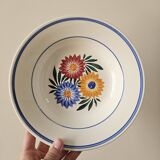 Assiettes creuses vintage fleuries "Phénix"