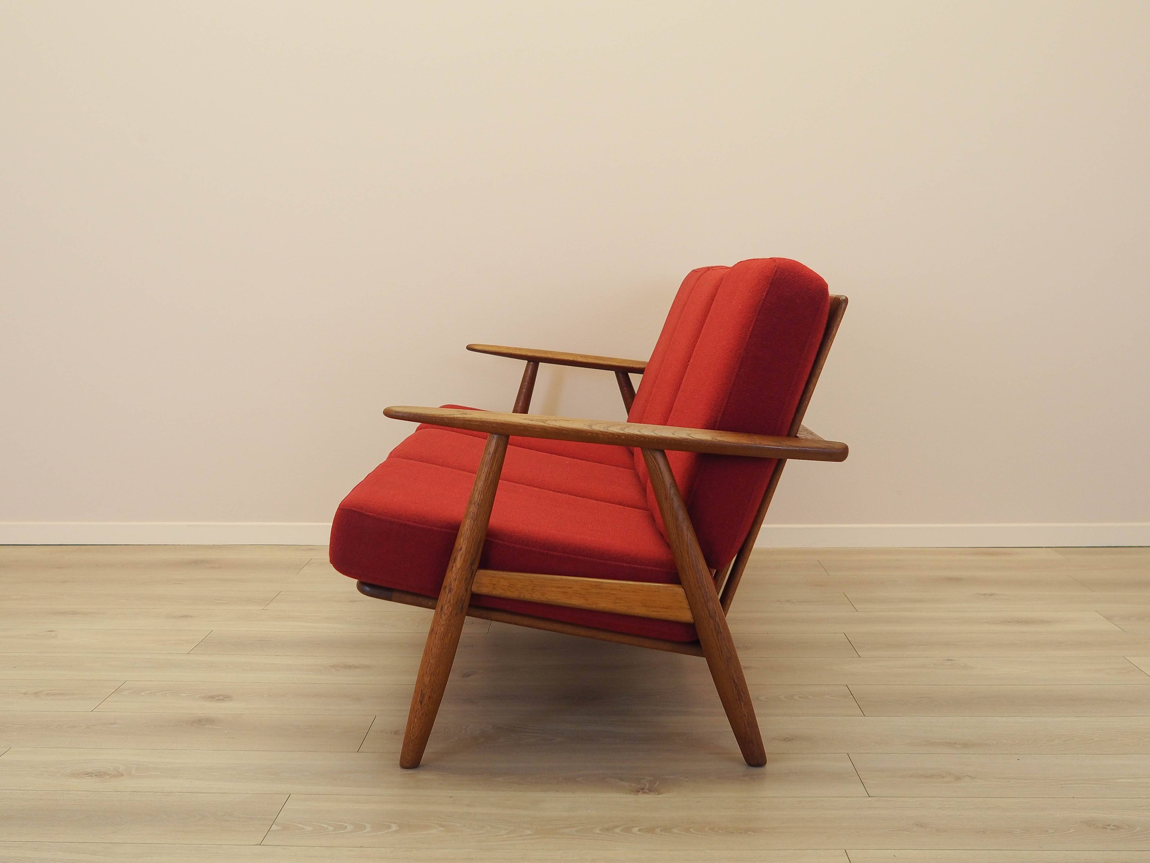 Red sofa CIGAR, Danish design, 1960s, Hans J. Wegner for Getama