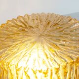 Grands plafonniers en verre ambré des années 1970 par RZB