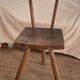 Wooden tripod chairs raw art
