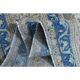 1970s Vintage Persian Handmade Wool Cotton Blue Area Rug 283x400