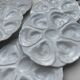 6 assiettes à huîtres majolique