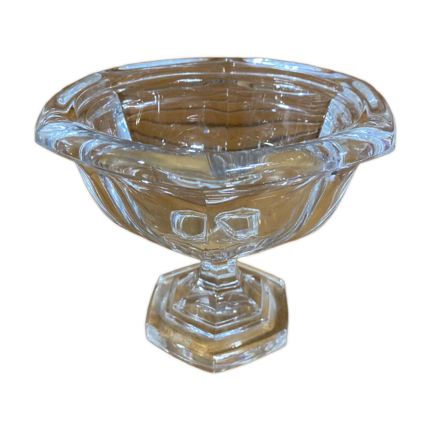 Vintage Art Deco Moulded Crystal Coupe BACCARAT Bourbon Model