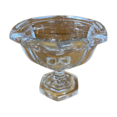Coupe Art déco ancienne Baccarat modèle Bourbon en cristal moulé