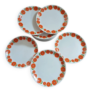 13 assiettes plates vintages - moulin loups