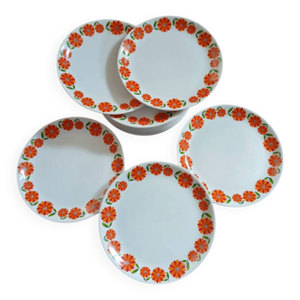 13 vintage flat plates from Moulin des Loups