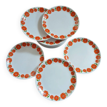 13 vintage flat plates from Moulin des Loups