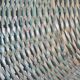 Braided green wicker suspension