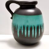 Black and Teal Fat Lava Ceramic Vase Multi-Color 484-30 Scheurich WGP