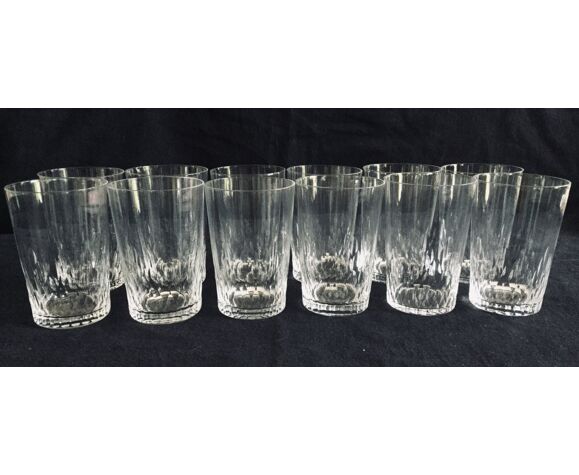 Lot de 12 verres à whisky en cristal Baccarat modèle Champigny | Selency