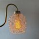 Lot of 3 vintage bubble glass wall lights.