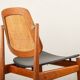 6 Danish chairs in teak, caning and leather, model FD 187 by Arne Vodder.