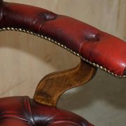 Victorian Chesterfield leather captain's chair