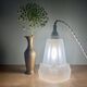 Vintage Art Deco frosted glass tulip pendant light