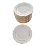 24 vintage L'amandimoise earthenware plates