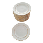 24 assiettes vintage en faïence L'amandimoise