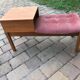Mid-century teak telephone bench, 1960s