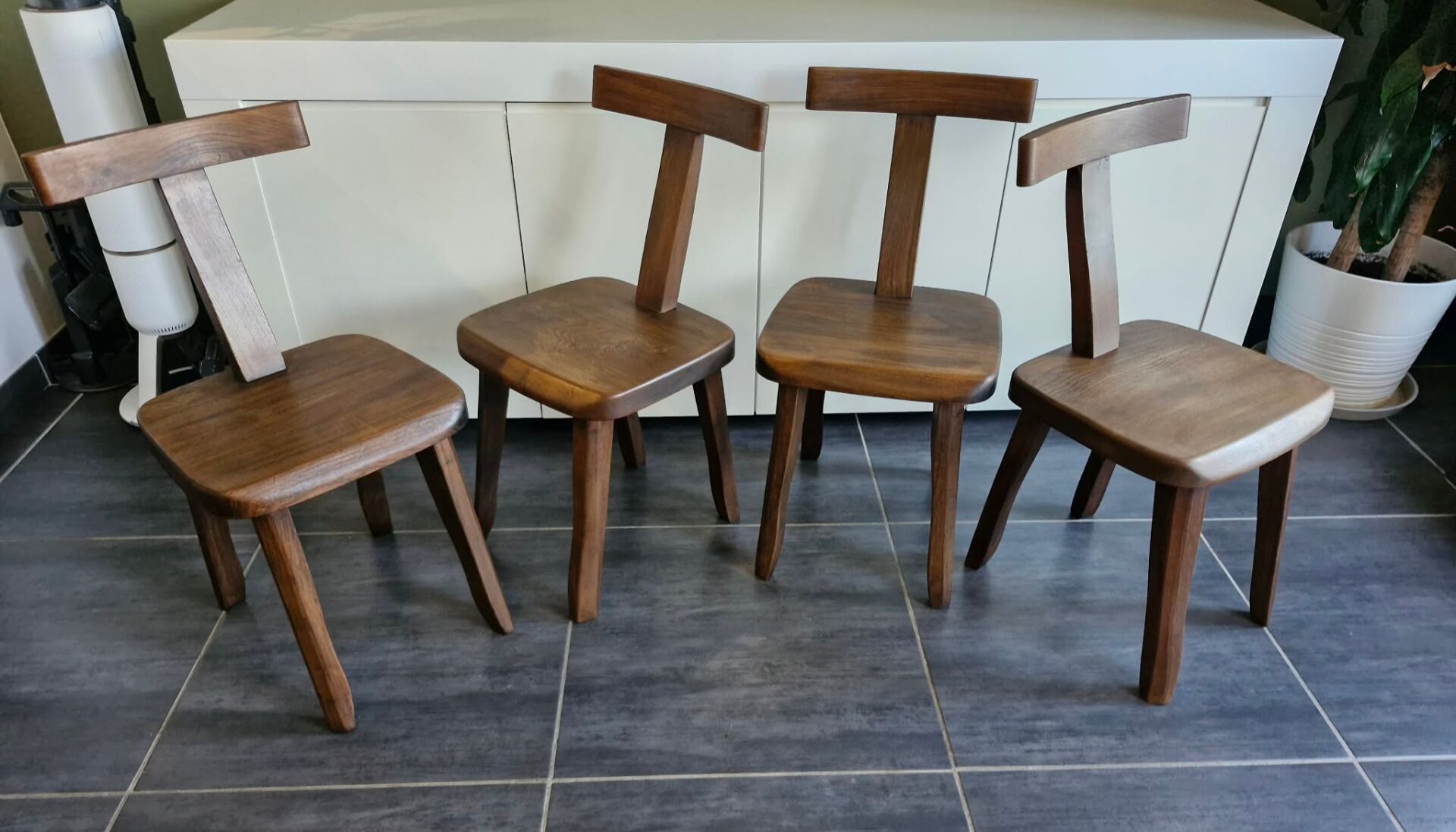 Set of 4 T chairs by Olavi Hanninen, 1960s