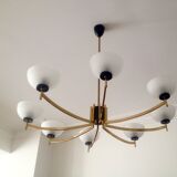 8-branch Italian design 60s chandelier