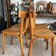 Set of 6 vintage wooden bistro chairs by Baumann