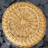 Round wicker basket