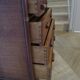 Vintage dressing table/chest - woven rattan - 5 drawers - mirror - 1960s/70s