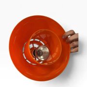 Suspension/lustre/plafonnier orange vintage